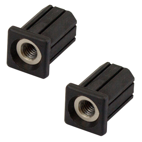 Richmond 19mm x M8 Zinc Plated Square Threaded Tube Insert 2 Pack