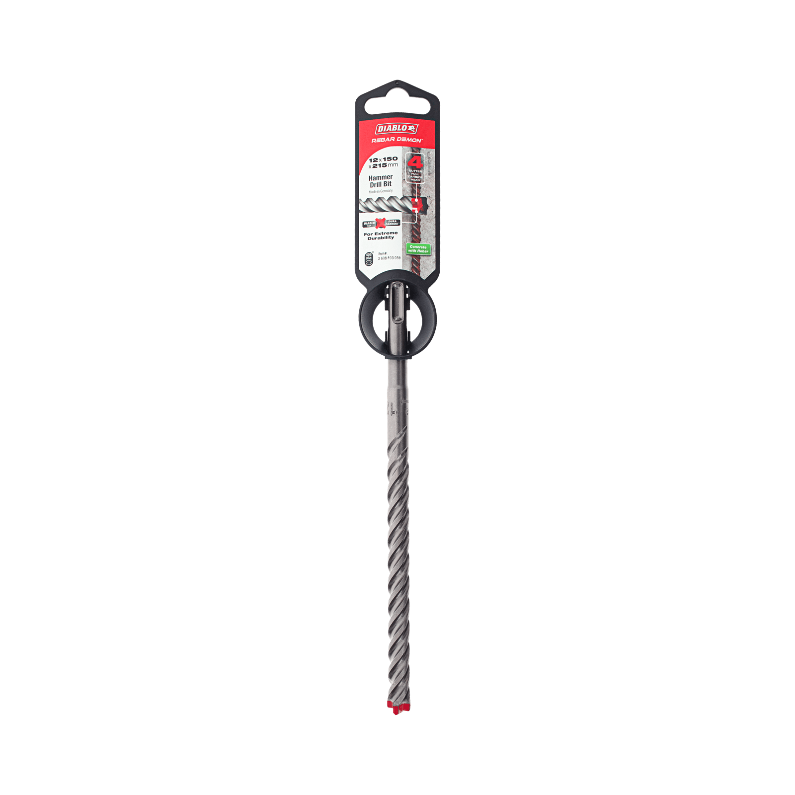 Diablo Rebar Demon 12 x 215mm SDS-Plus 4-Cutter Hammer Drill Bit