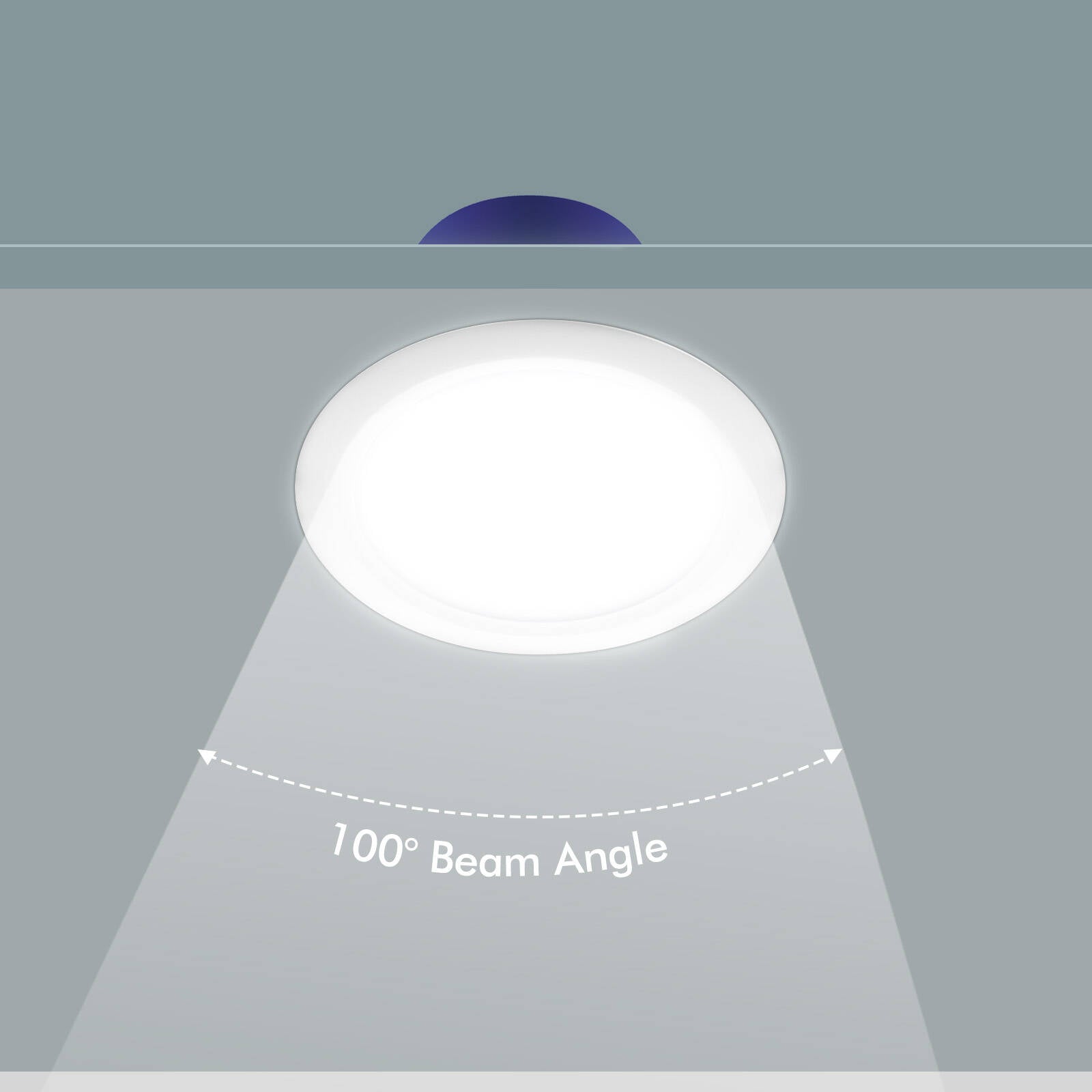 DETA 7W IP44 Tri-Colour Dimmable LED Downlight 240V Hardwired White Blue 10 Pack DET610P10