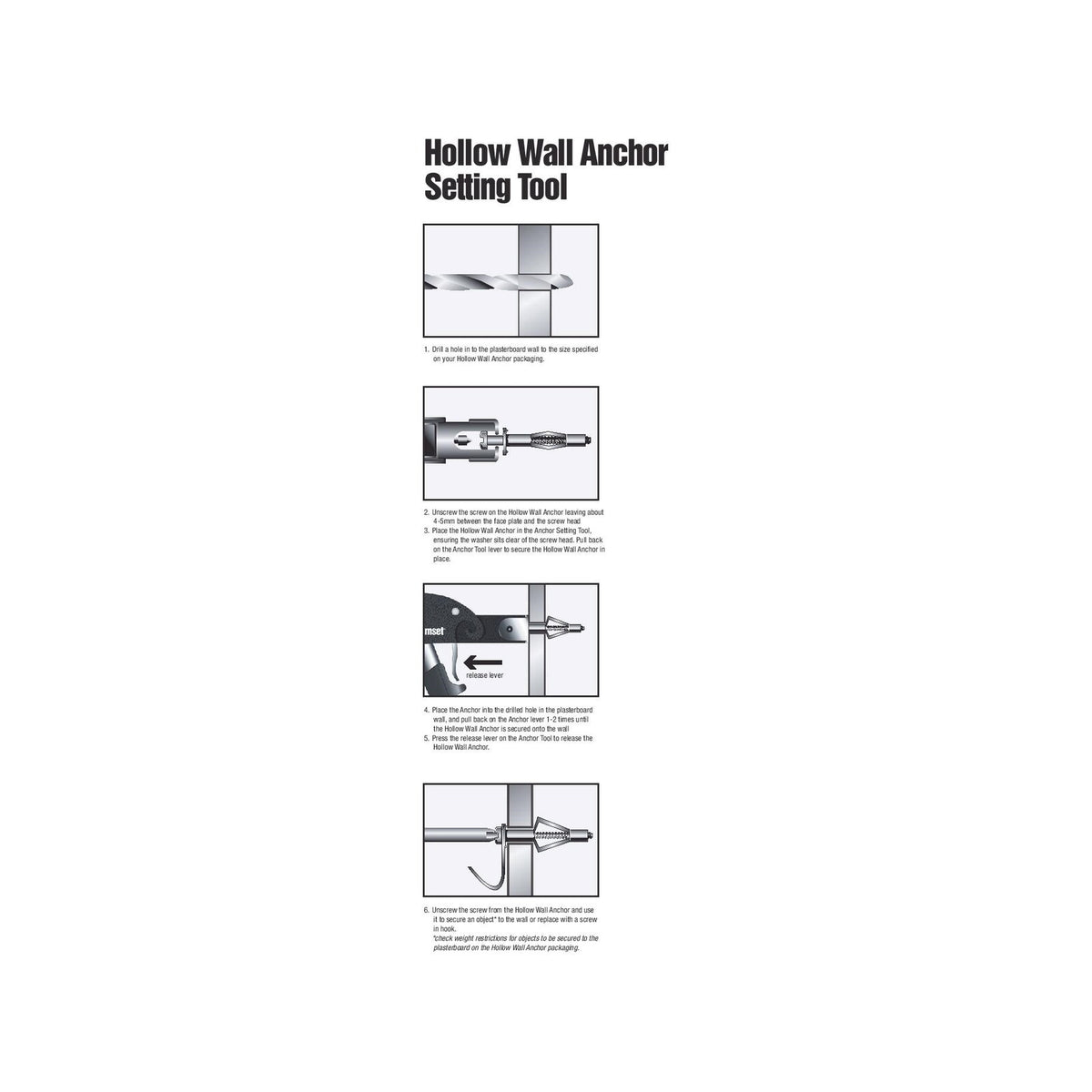 Ramset Hollow Wall Anchor Setting Tool - Metal