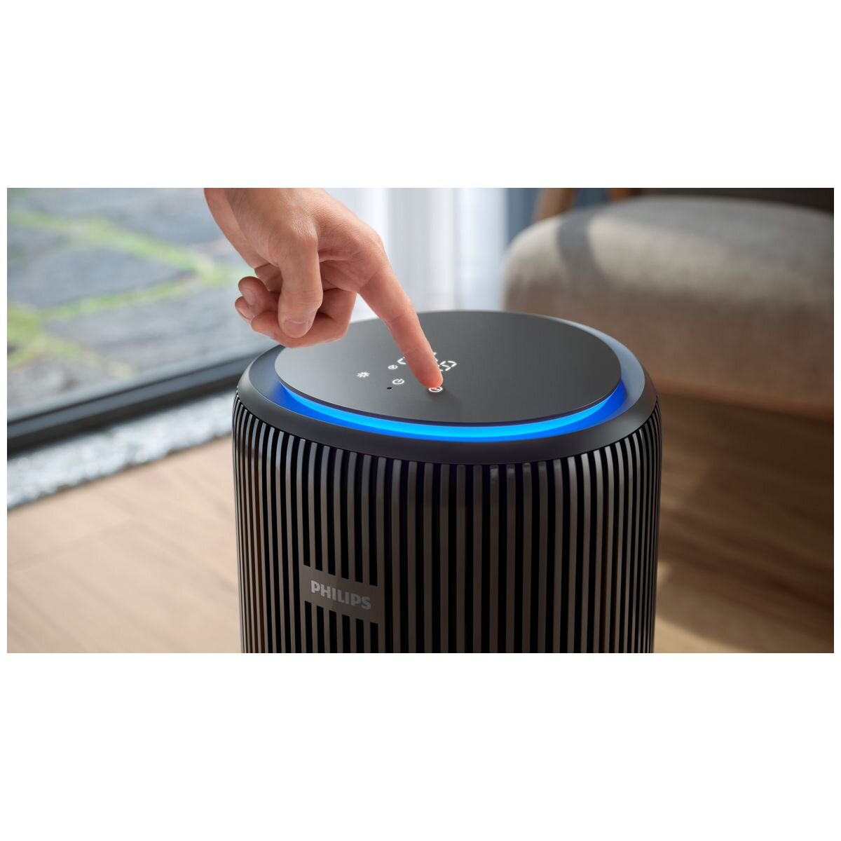 Philips PureProtect 3200 Series Air Purifier - Dark Slate, Double-Fan, Up to 135m² Coverage - AC3221-13