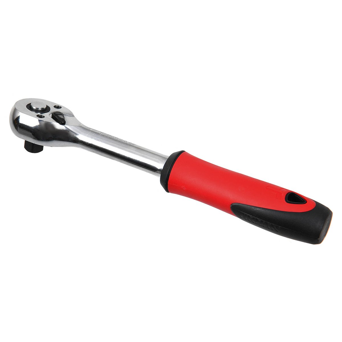 Trojan 3/8" Drive Ratchet with Grip, 72 Tooth Reversible Chrome Vanadium