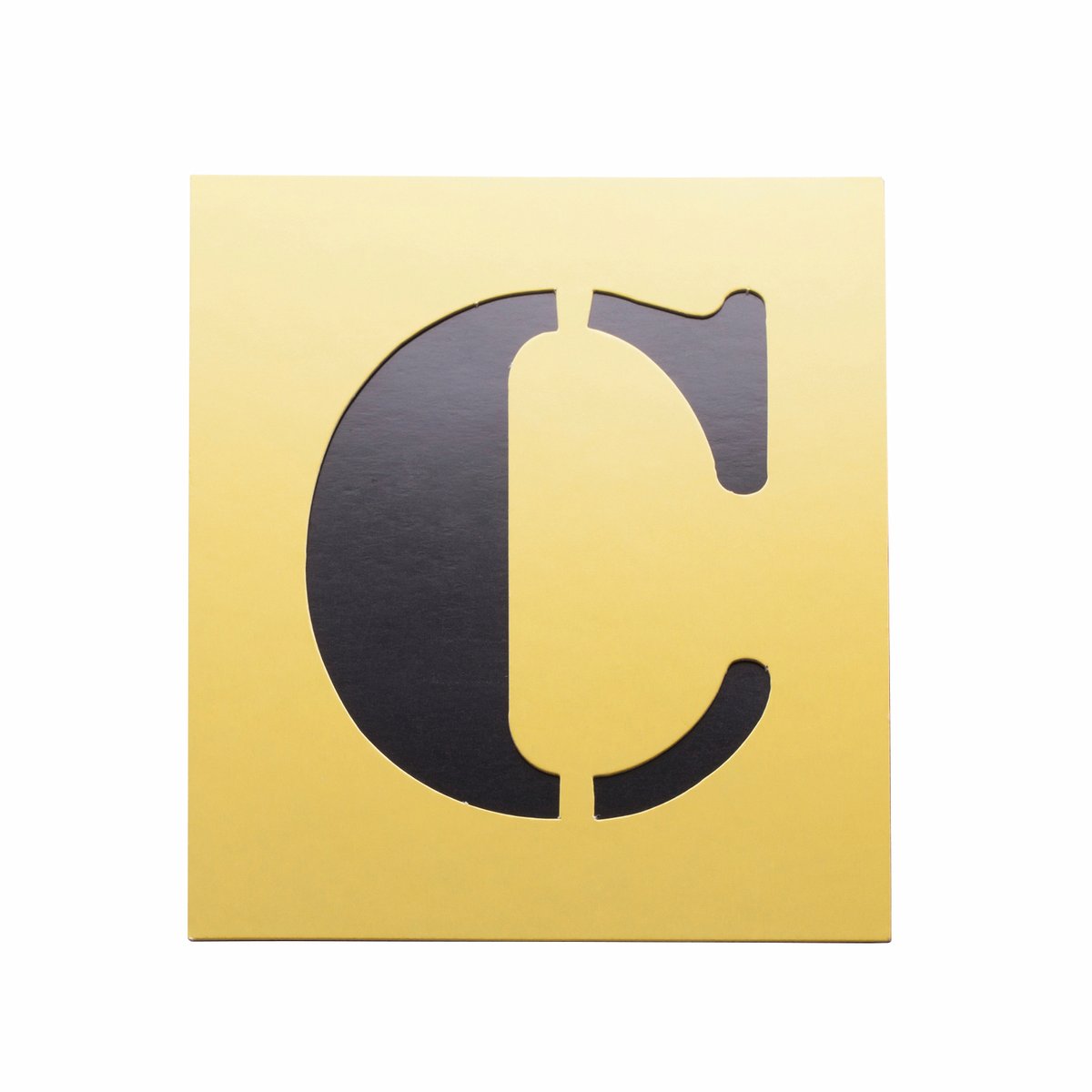 Sandleford 100mm Yellow Cardboard Stencil Kit - 69mm Letters, Numbers & Symbols
