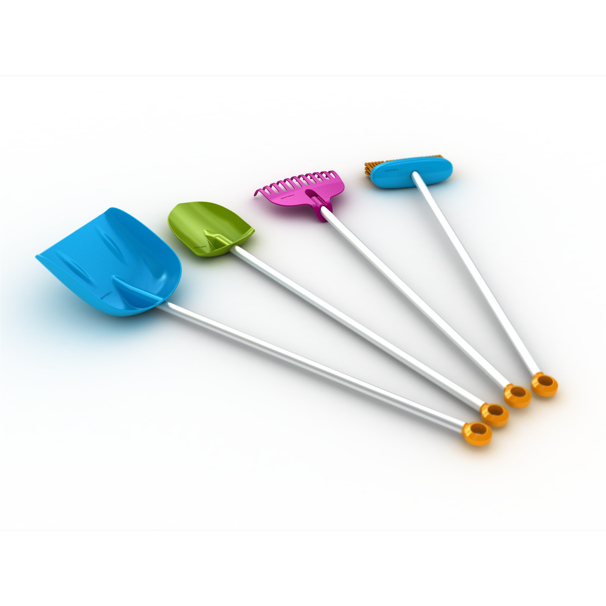 Fiskars Kids Spade, Anodised Aluminium Handle, Green/Grey