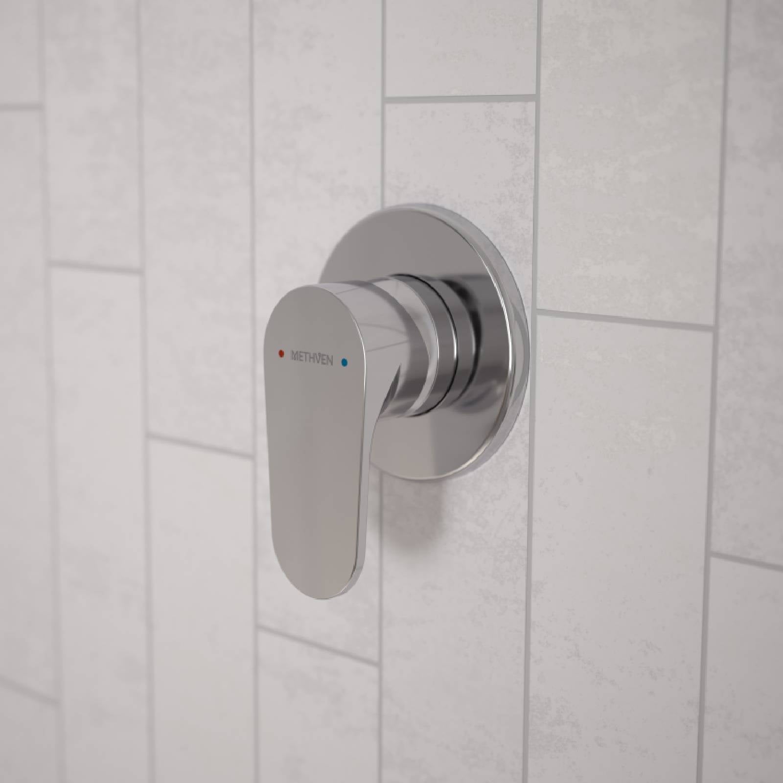 Methven Krome Shower Mixer Chrome - Brass, Paddle Handle