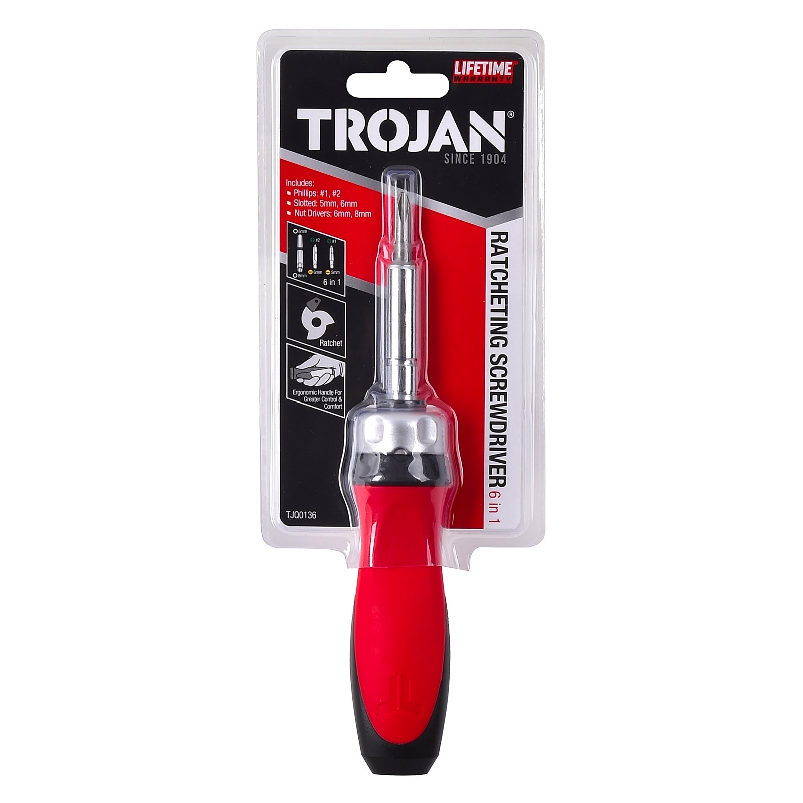 Trojan 6 in 1 Ratcheting Screwdriver