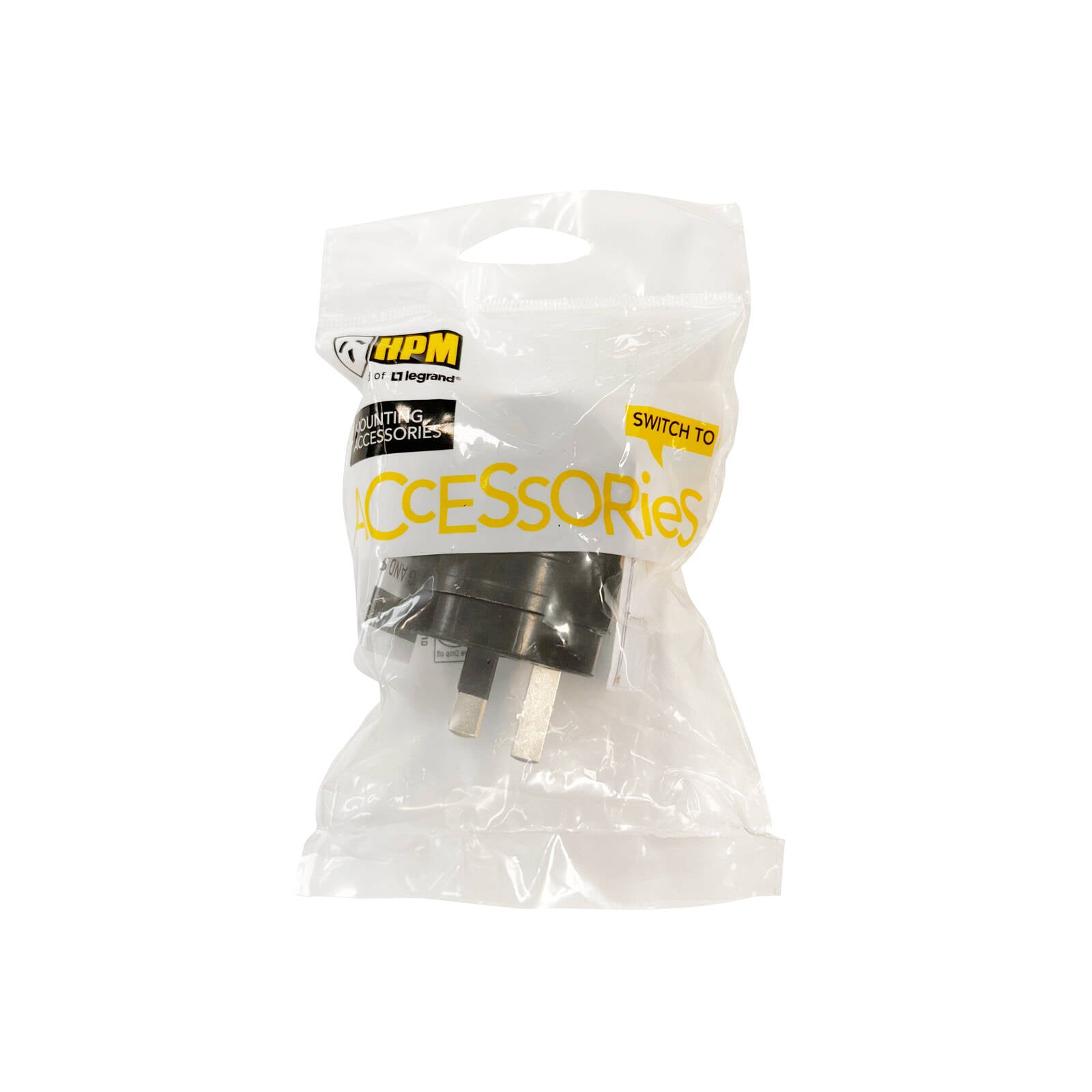 HPM 10A Black Rewirable Rubber Plug Top 250V 3 Pin