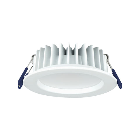 Deta 9W IP44 240V Tri-Colour Dimmable LED Downlight - White Aluminium