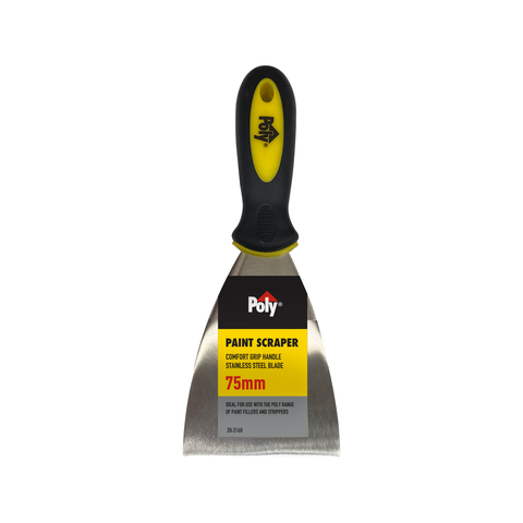 Poly 75mm Stainless Steel Paint Scraper Scraping and Filling