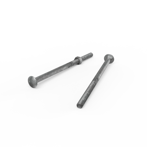 Zenith M10 x 200mm Hot Dip Galvanised Cup Head Bolt and Nut - Each
