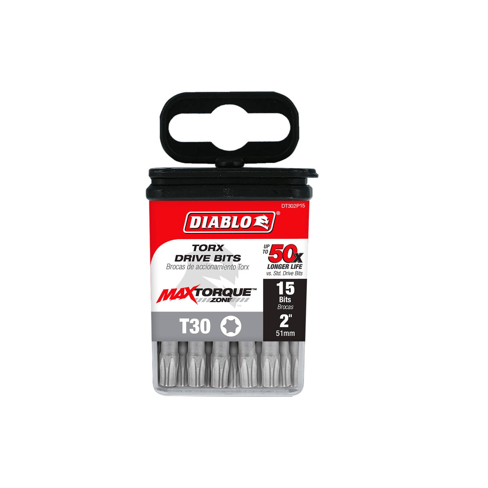 Diablo T30 Torx 2" Impact Power Drive Bits - 15 Pack