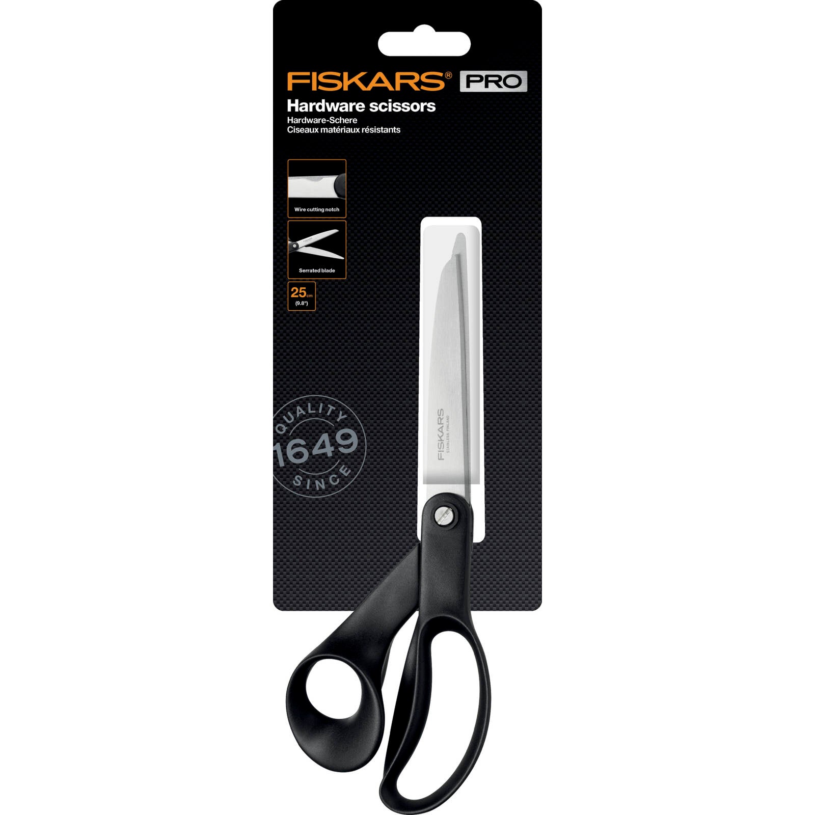 Fiskars 25mm Scissors with Stainless Steel Blades & Ergonomic Handles
