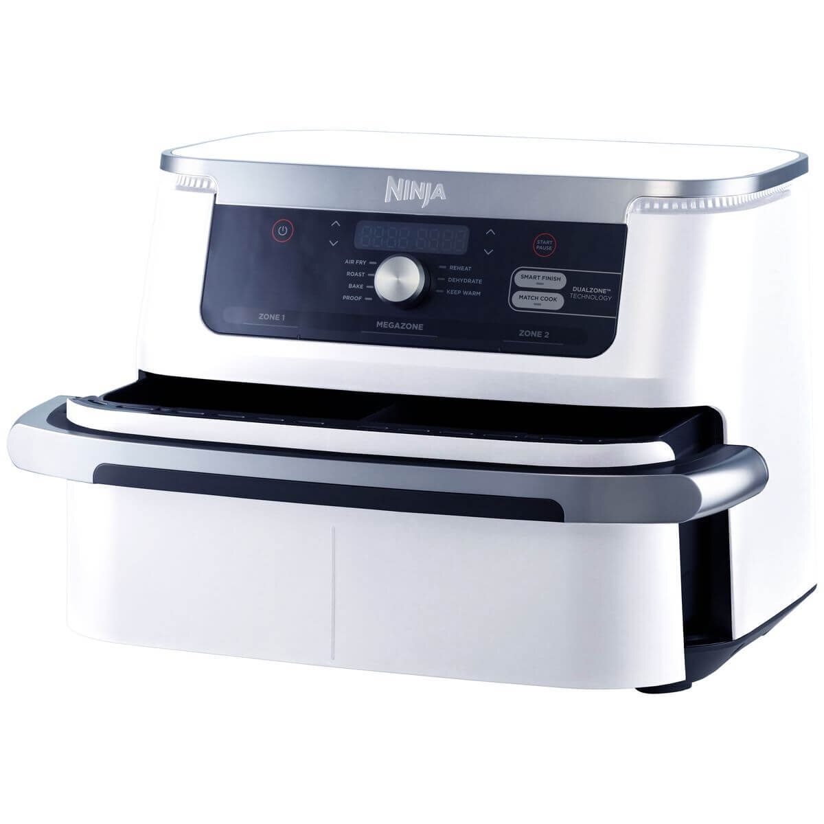 Ninja XXXL FlexDrawer Air Fryer 10.4L - DualZone, Smart Finish, Match Cook - White - AF500WHANZ