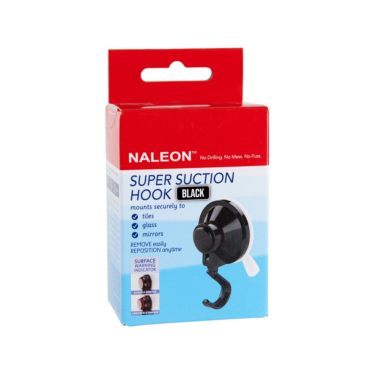 Naleon 3kg Black ABS Super Suction Hook