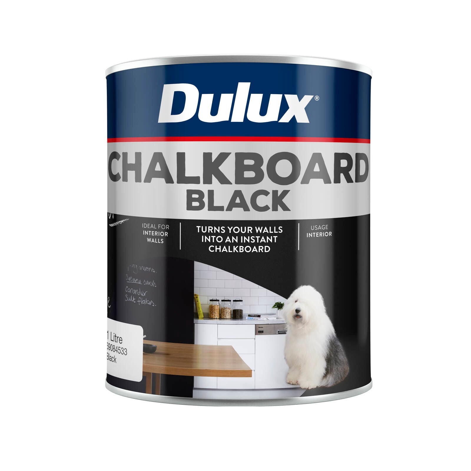Dulux Design Effects Chalkboard Paint 2L Black, Water-Based Interior