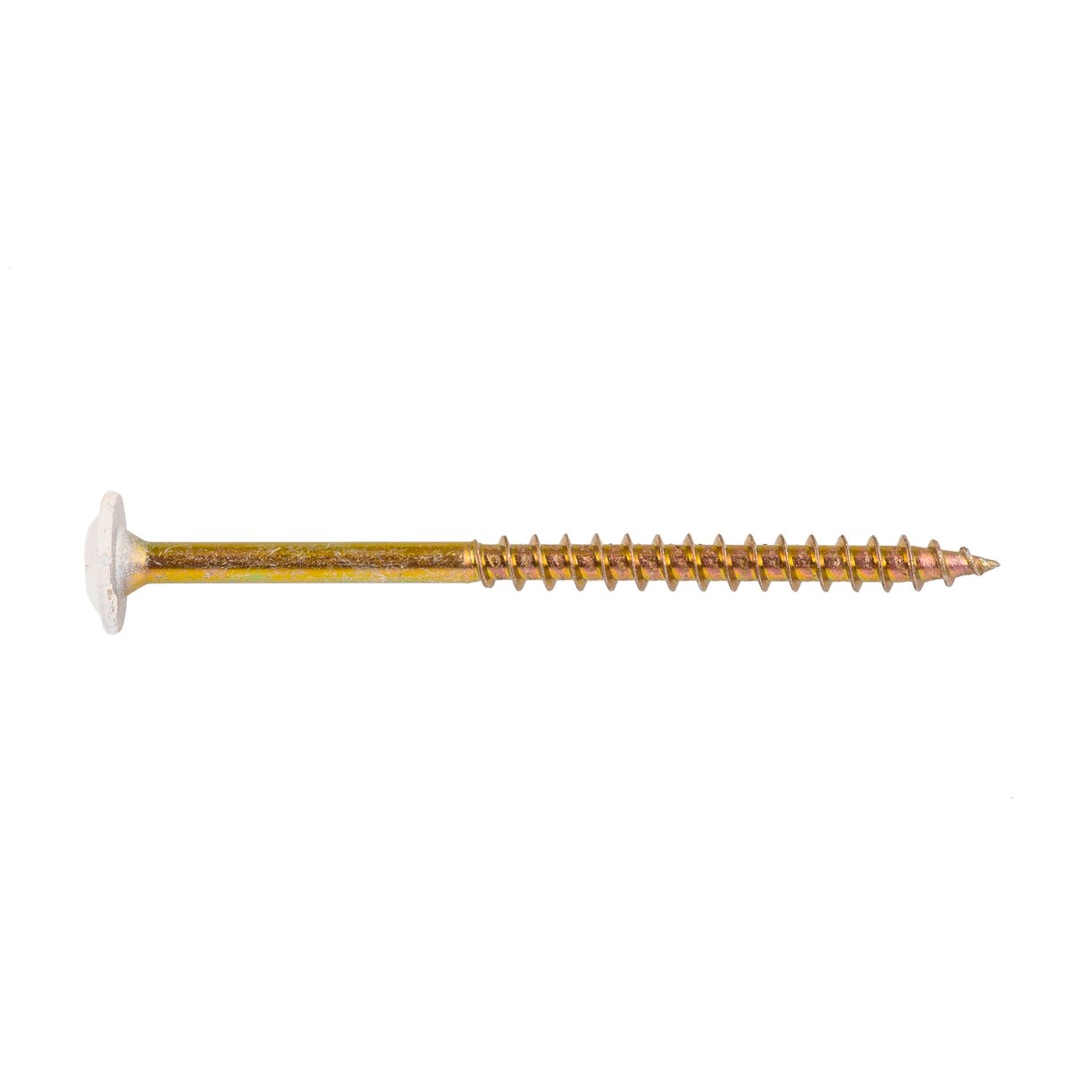 Buildex 10-10 x 75mm White Star Head Cabinet Screws - Zinc Plated, Needle Point, 50 Pack