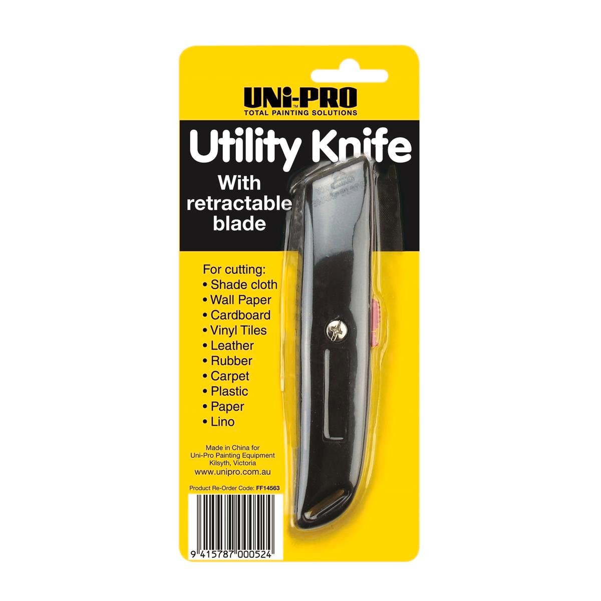 UNi-PRO Utility Trimming Knife - Super Sharp - 100mm Steel - Precision Cutting - SuperSaverAU - view 1