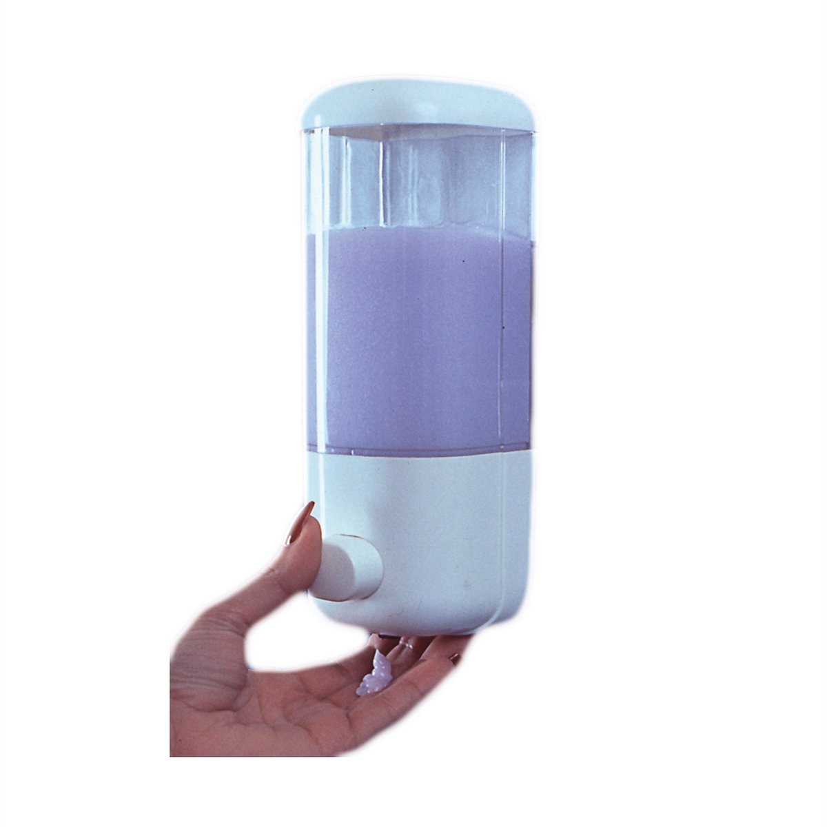 Handi Homes Single Liquid Soap Dispenser 500ml Chrome/Clear Wall Mount