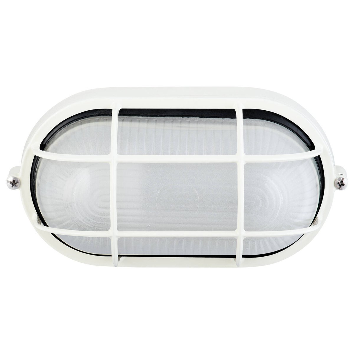 Arlec White Oval Caged Bunker Light - 1 x 60W E27 - Weather Resistant - SuperSaverAU - view 3