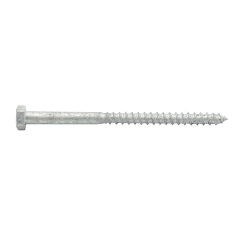 Zenith M8 x 120mm Hot Dipped Galvanised Hex Head Coach Screw - 4.6 Grade Steel
