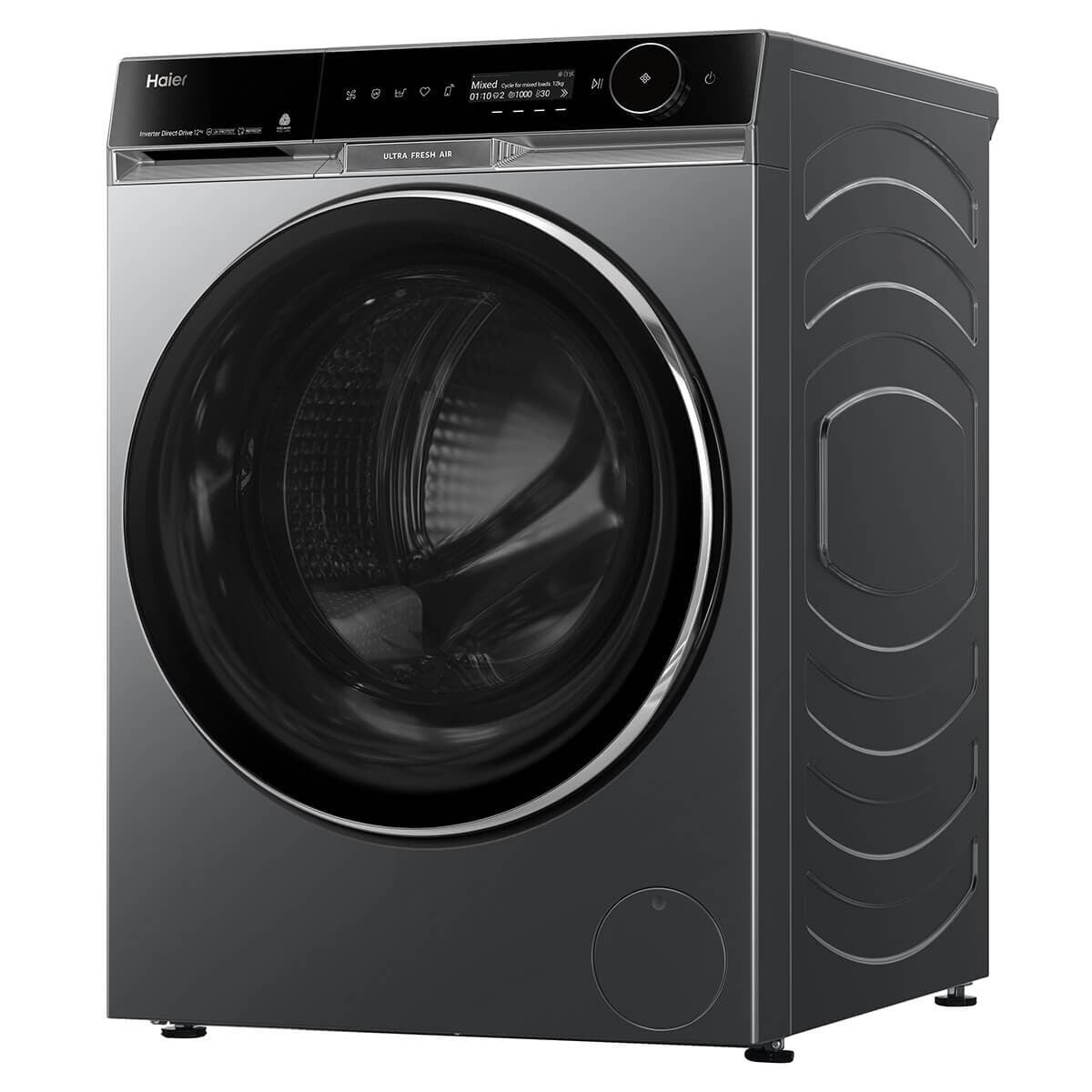 Haier 600 Series 12kg Front Loader - Black, UV Protect, Ultra Fresh Air, 5 Star Energy - HWF12PXB1