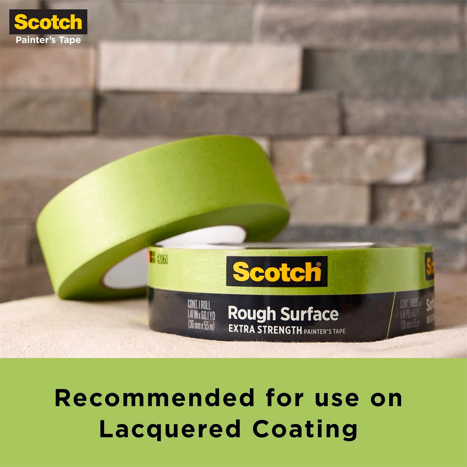 Scotch 24mm x 55m Rough Surface Extra Strength Painter's Masking Tape, Green