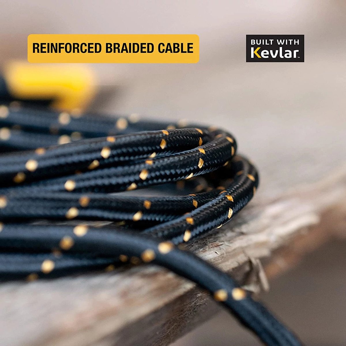DeWALT 1.8m Micro-USB to USB Charging Cable, Kevlar Reinforced 1311322DWE