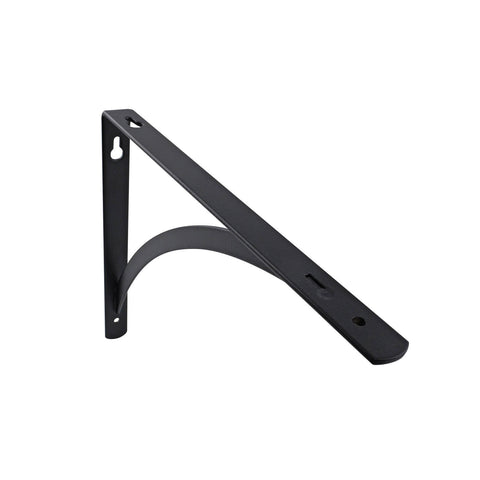 Carinya 250 x 200mm Black Powder Coated Steel Arch Stayed Bracket Wall Mount 50kg Load