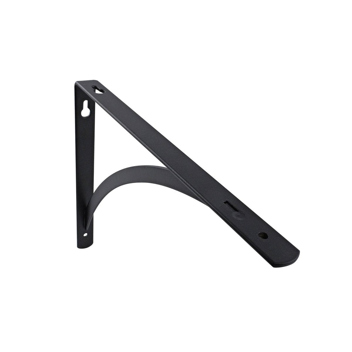 Carinya 250 x 200mm Black Powder Coated Steel Arch Stayed Bracket Wall Mount 50kg Load