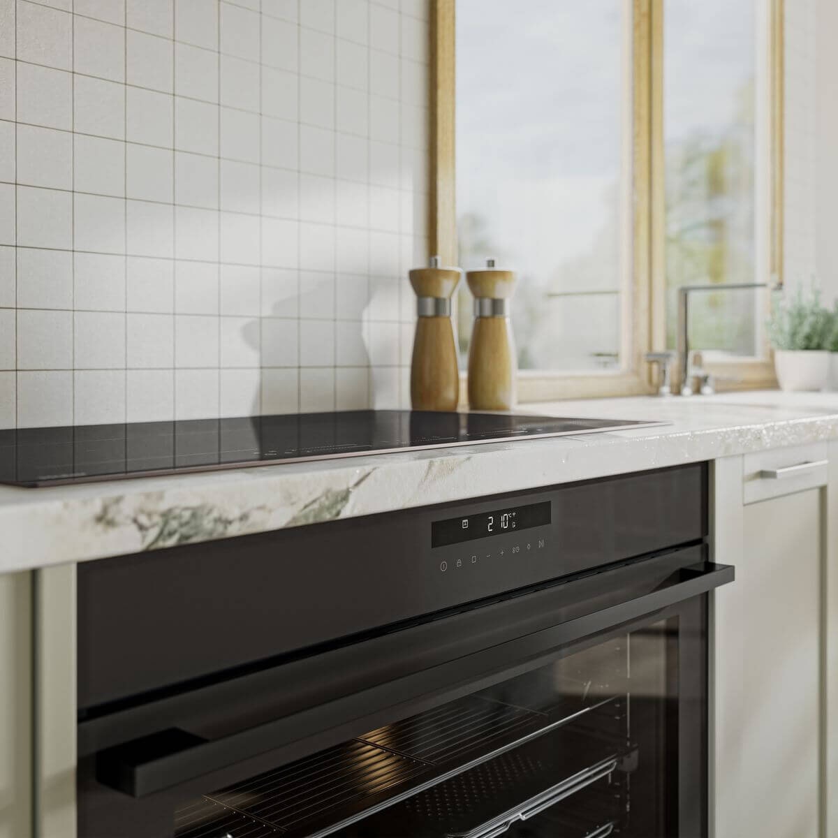 Haier 90cm 600 Series Pyrolytic Oven - 149L, 17 Functions, Steam Assisted, Wi-Fi, Black - HWO90S17TPB3