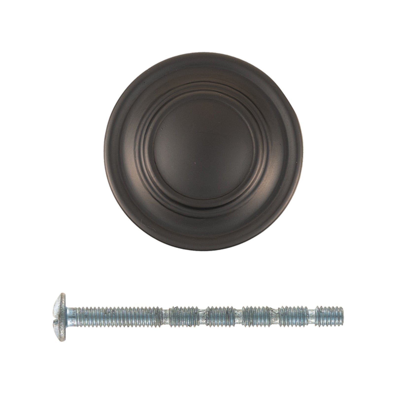 Taskmaster 34mm Gunmetal Round Cabinet Knob - Single, with Screw