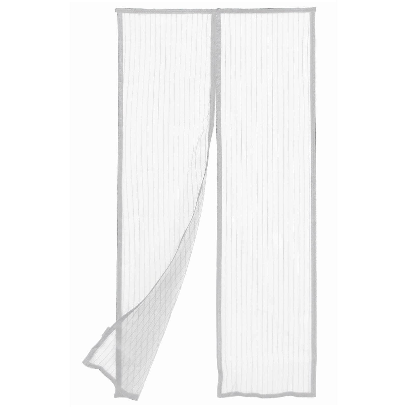 Pillar Products 90 x 200cm White Magnetic Flyscreen Door Curtain - Polyester