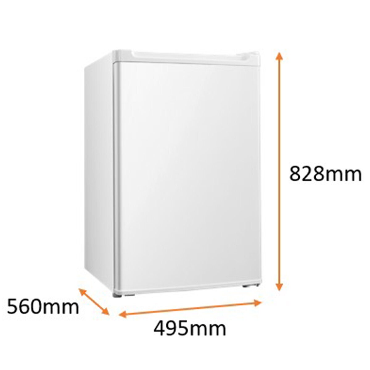 Eurotech 121L bar fridge - white, ice box, crisper drawer, reversible door - ED-BF126WH-2