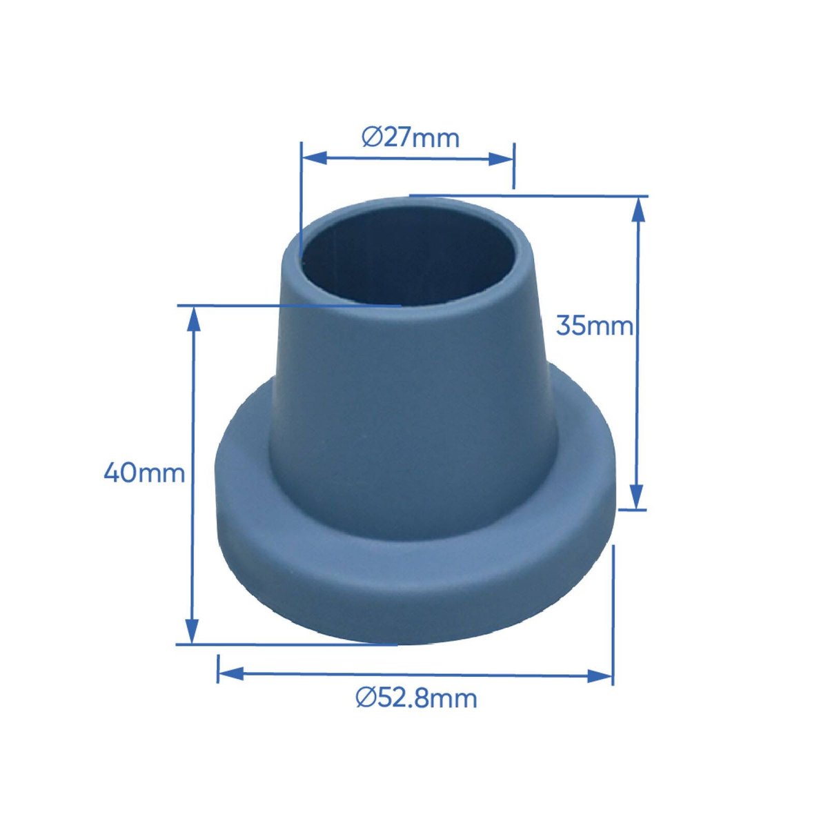 Q-Assist Sloped Suction Feet 200kg, Steel-Reinforced TPR Rubber, 4 Pack