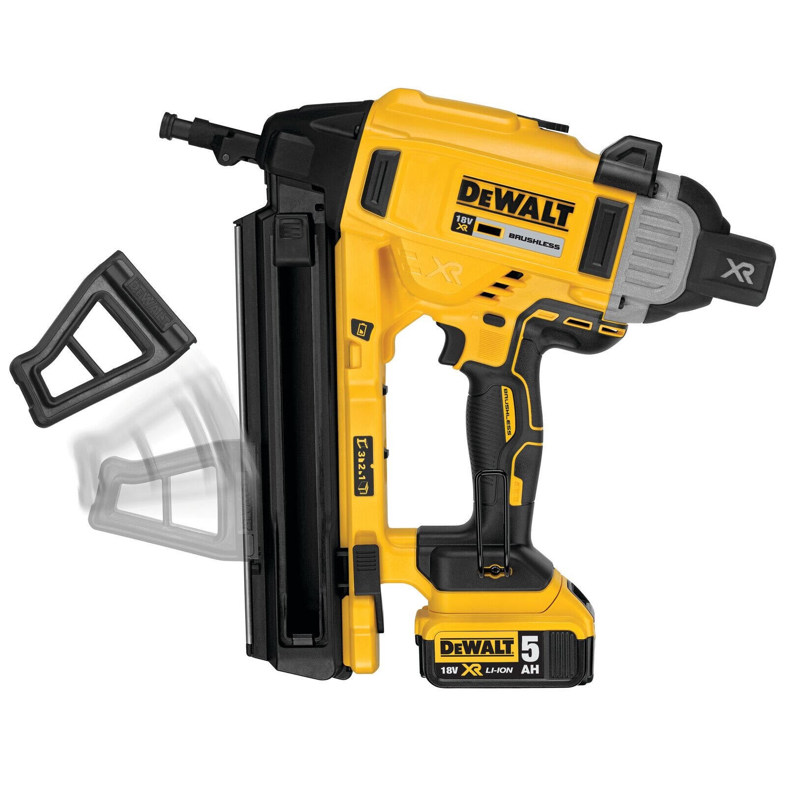 DeWALT 18V XR Li-ion Cordless Concrete Angled Nailer Kit DCN890P2-XE