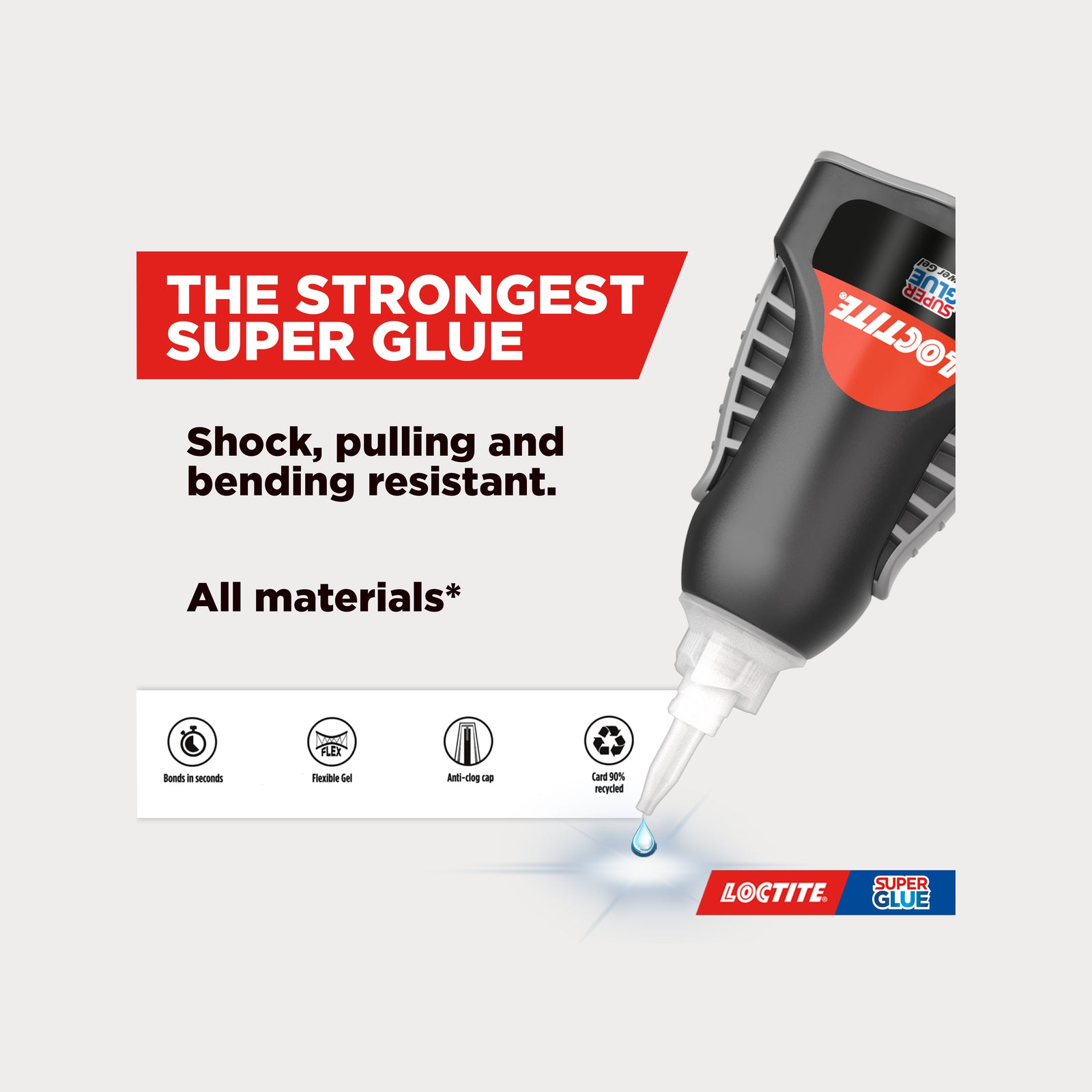 Loctite Super Glue Power Gel Control 3g Cyanoacrylate, Dries Clear