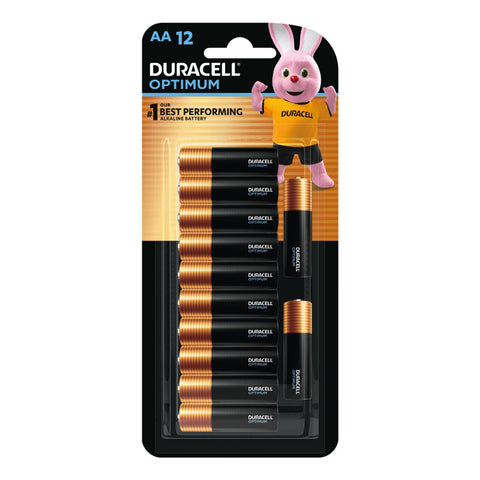 Duracell Optimum AA Alkaline Batteries 12 Pack