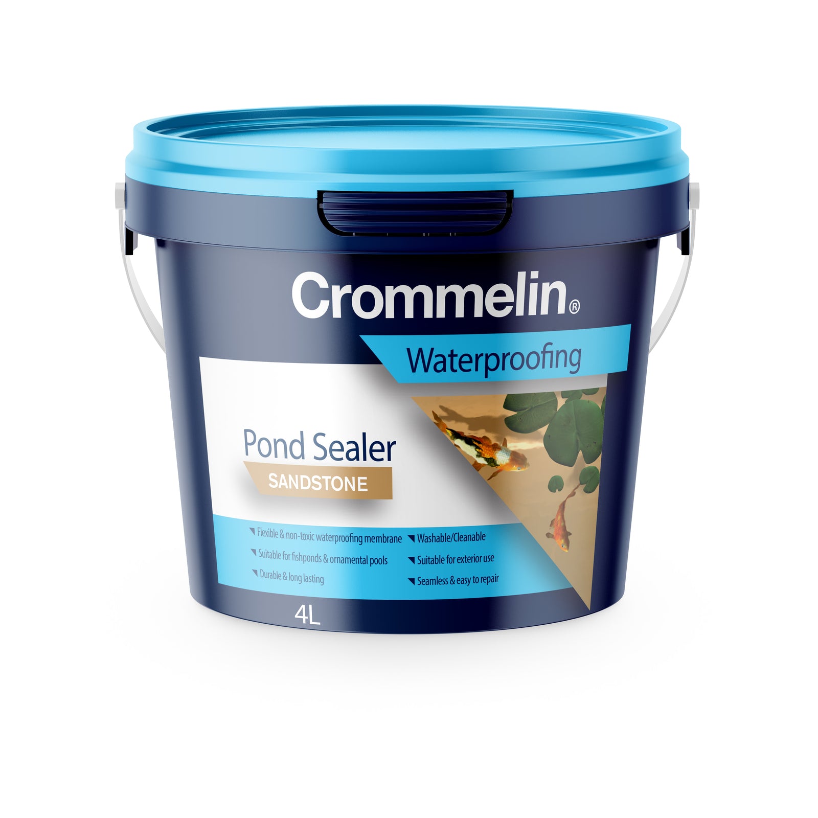 Crommelin 4L Sandstone Pond Sealer Water Based Membrane Fish & Plant Friendly