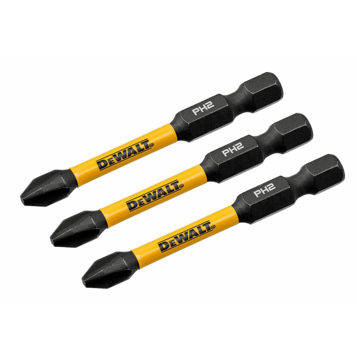 DeWALT FLEXTORQ 57mm PH2 Impact Screwdriver Bits 3 Pack