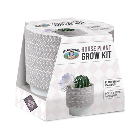 Mr Fothergill's House Plant Grow Kit Flowering Cactus with Terracotta Pot
