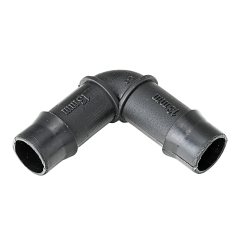 K Rain 13mm Barbed Elbow - 10 Pack - Black - Irrigation Connector - SuperSaverAU - view 1