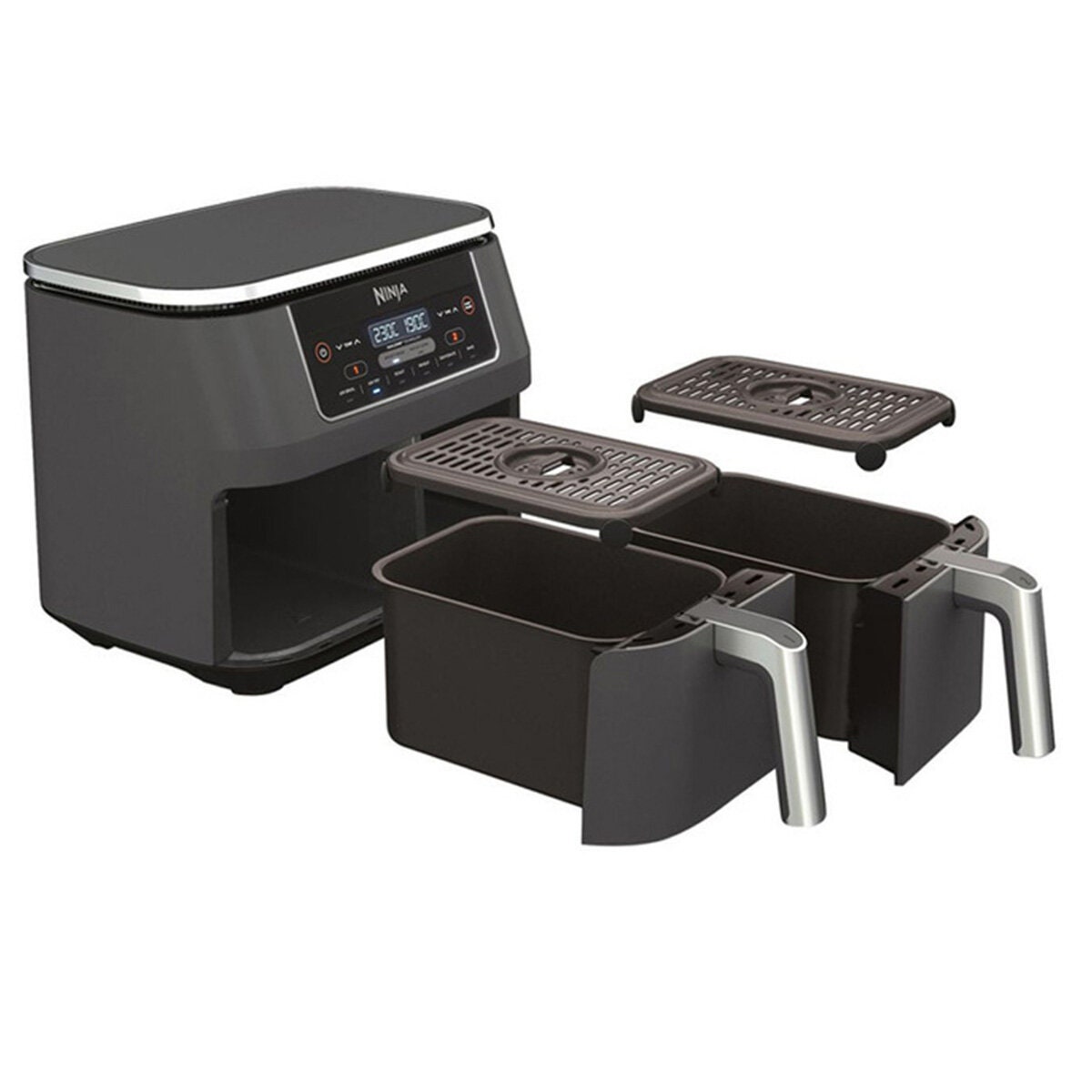 Ninja Foodi Dual Zone Air Fryer 7.6L - Granite Grey - Smart Finish, Match Cook, Six Functions - AF300