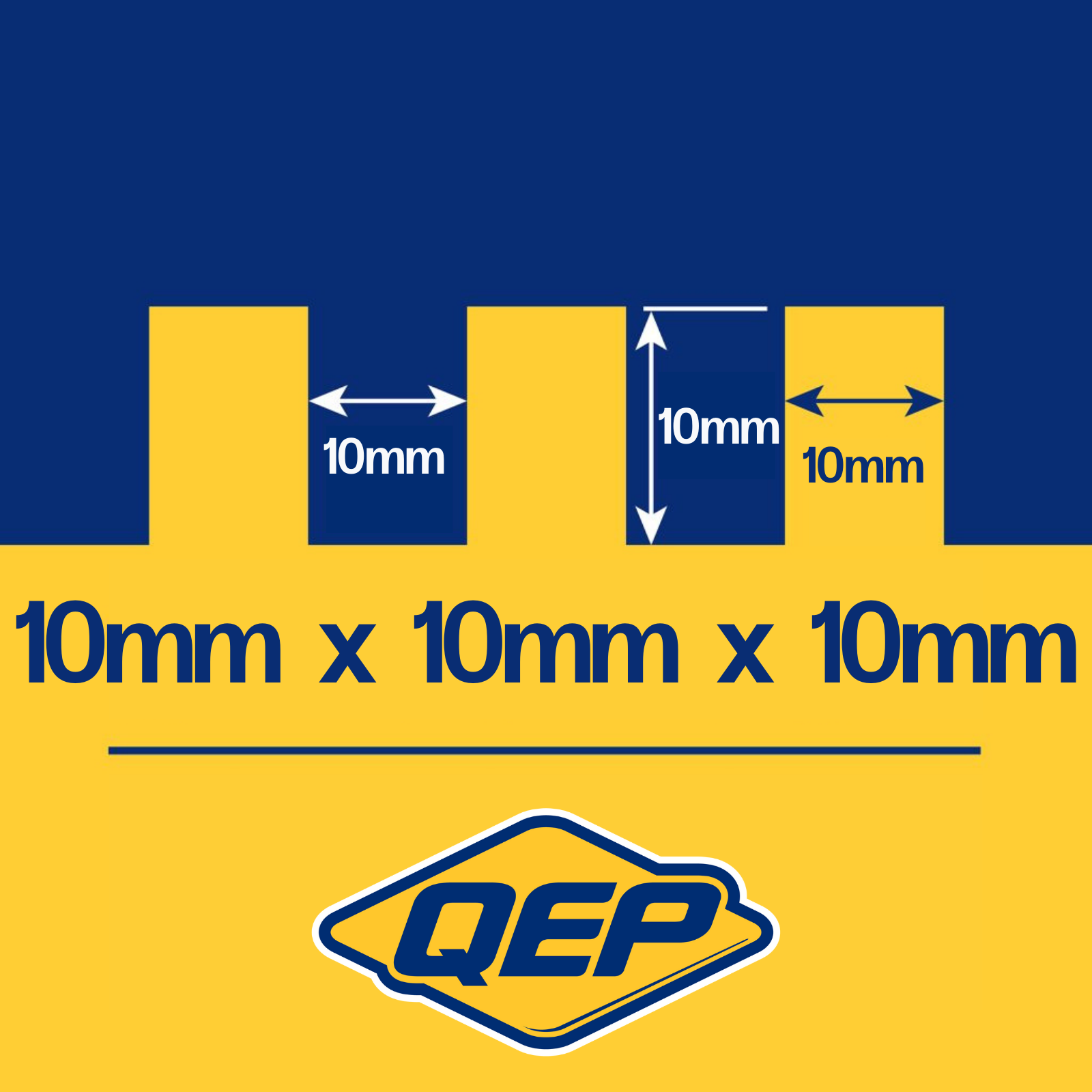 QEP 10mm Square Notch Stainless Steel Tiling Trowel