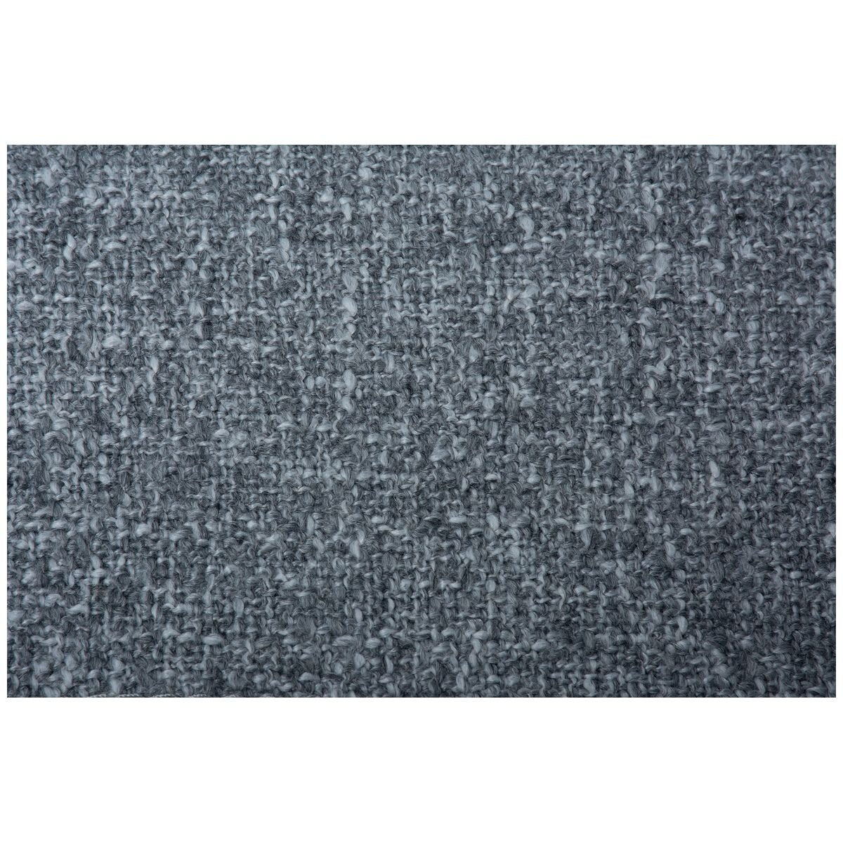 Ostro Furniture Freya Ottoman - Light Grey Fabric, High Density Foam Seat, Rubberwood Legs - 26003000