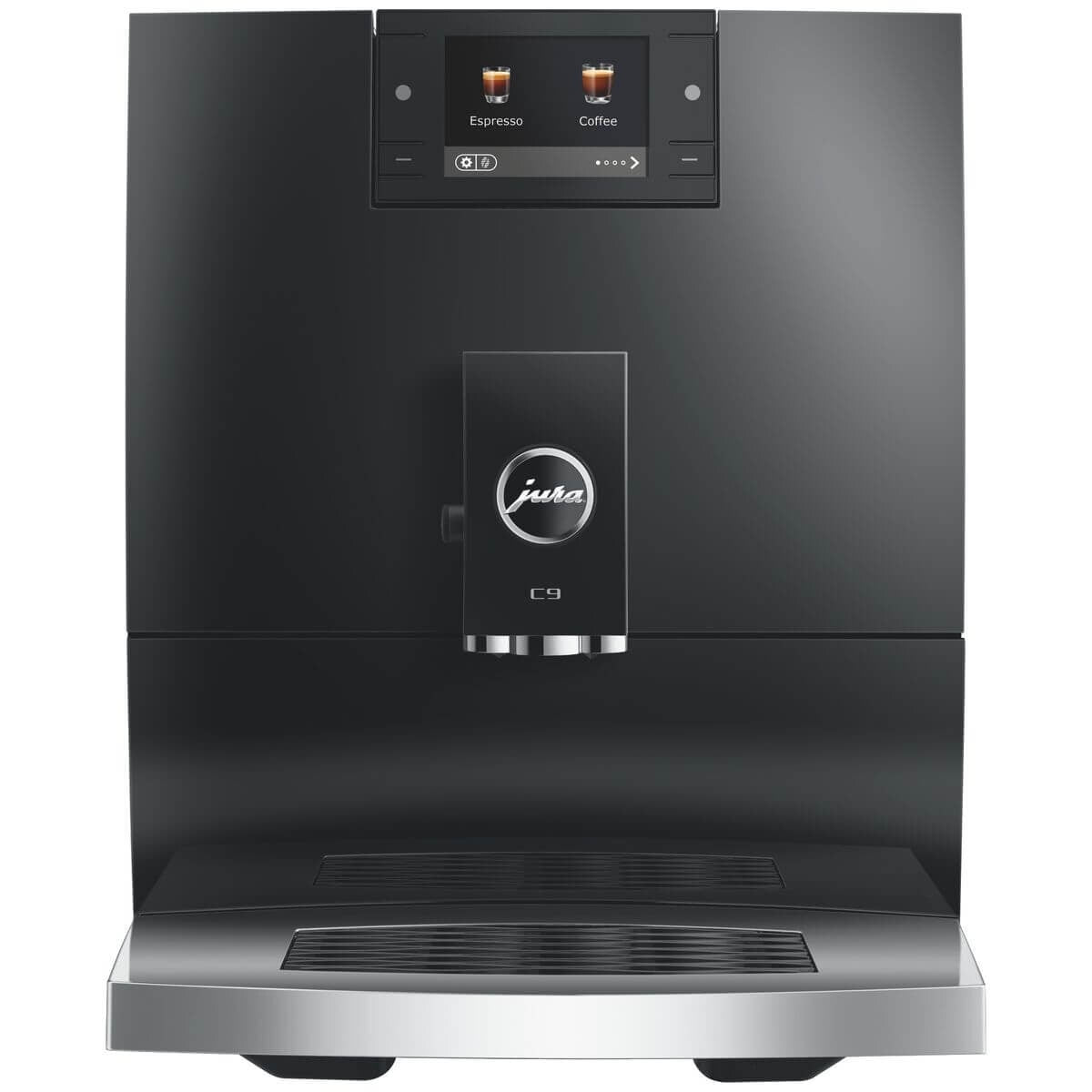 Jura C9 Automatic Coffee Machine - 17 Coffee Specialities, Colour Display, Piano Black - 15757