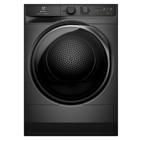 Electrolux 900 Series 9kg Heat Pump Dryer - Dark Onyx, SteamCare, 3DSense, 9 Star Energy Rating - EDH902R9SC