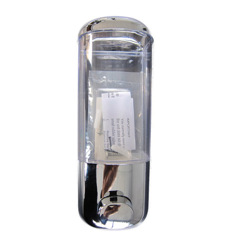 Handi Homes Single Liquid Soap Dispenser 500ml Chrome/Clear Wall Mount