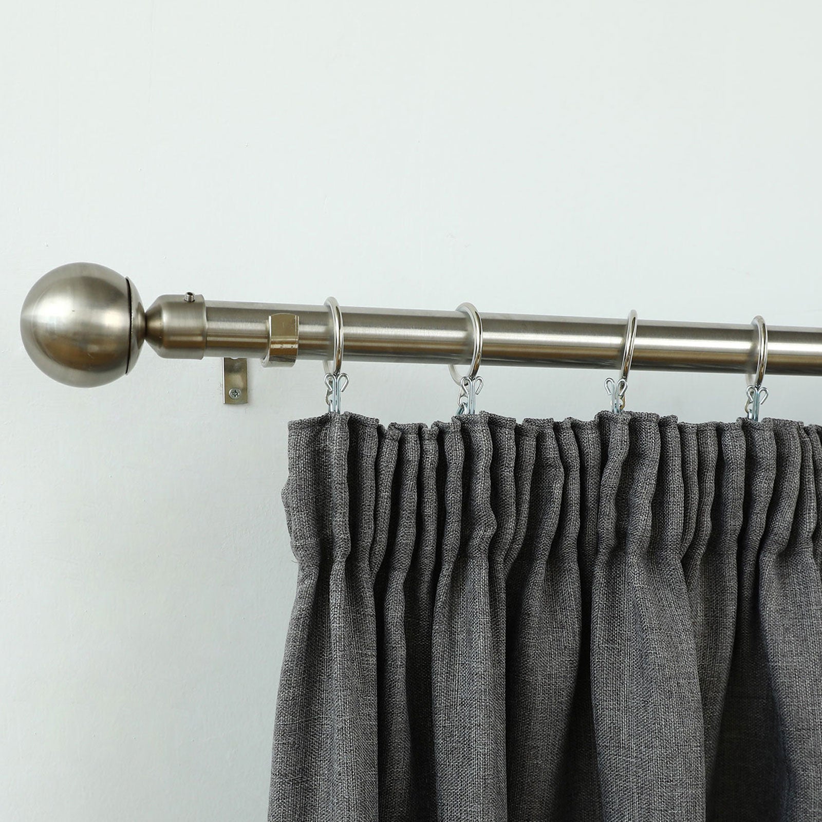 Windoware 25mm Slip In Curtain Hooks Shiny Metal - 14 Pack