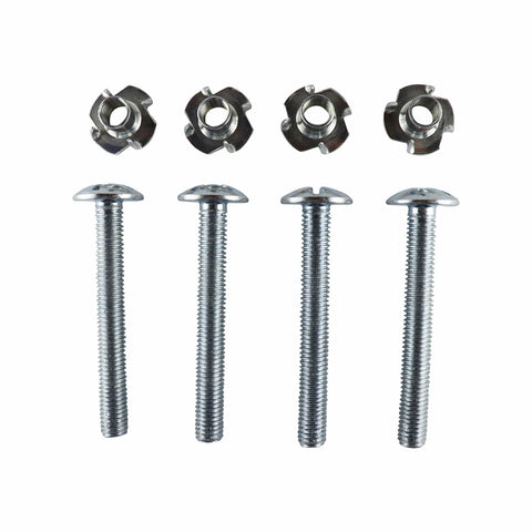 Everhang M10 x 80mm Zinc Plated Steel Tee Nut and Bolt - 4 Pack