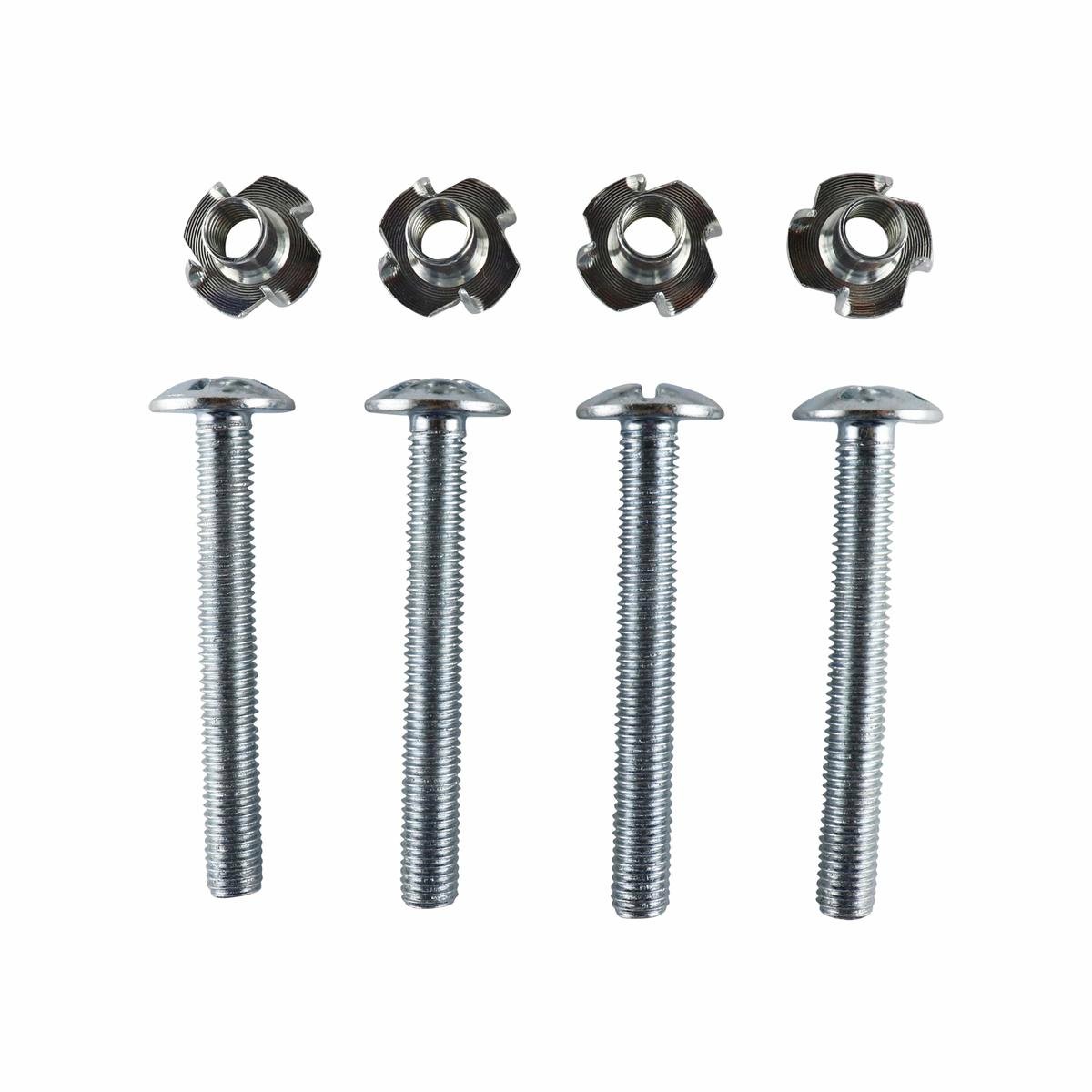 Everhang M10 x 80mm Zinc Plated Steel Tee Nut and Bolt - 4 Pack